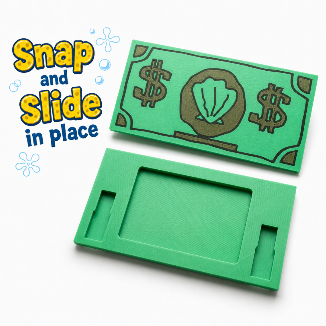 Snap and slide in place — two-piece design