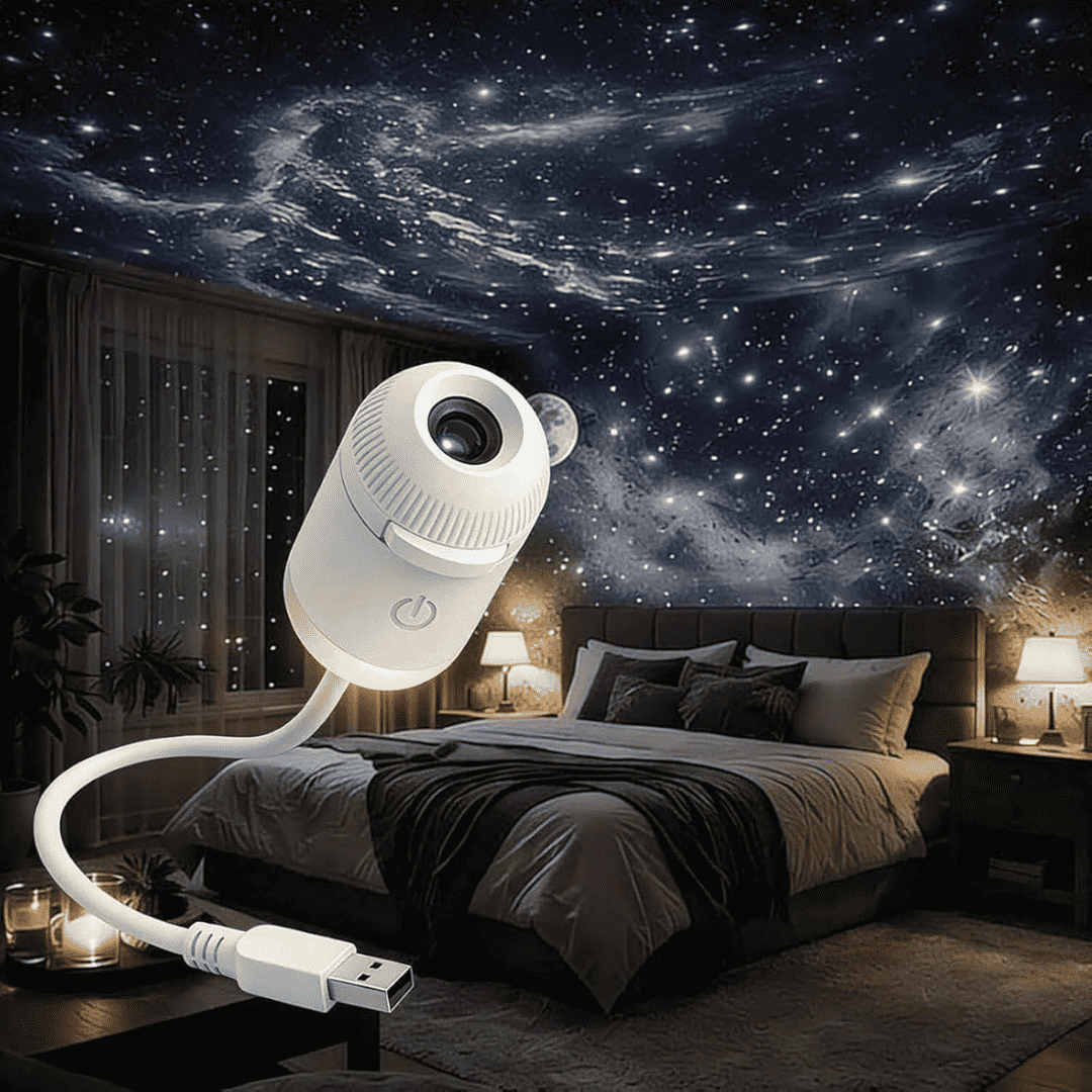 Galaxy projector with interchangeable star discs