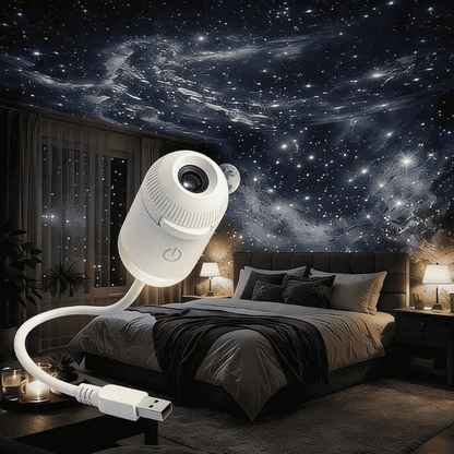 Galaxy projector with interchangeable star discs